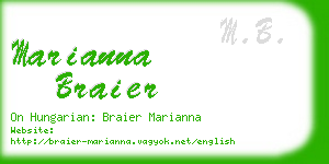 marianna braier business card